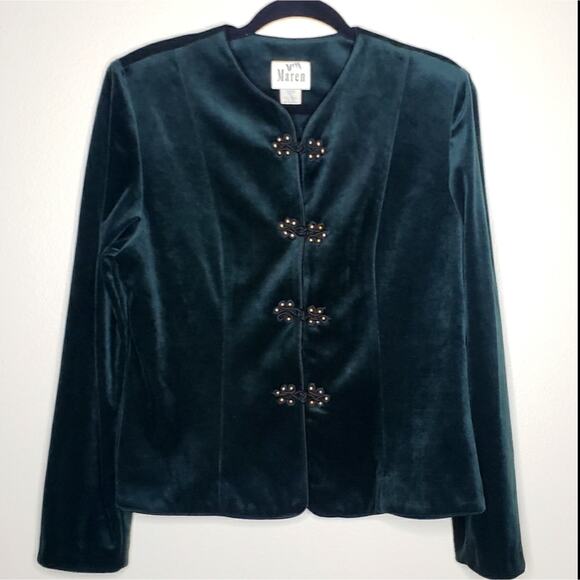 Maren Jackets & Blazers - Maren| Vintage Green Velvet Jacket in size 12